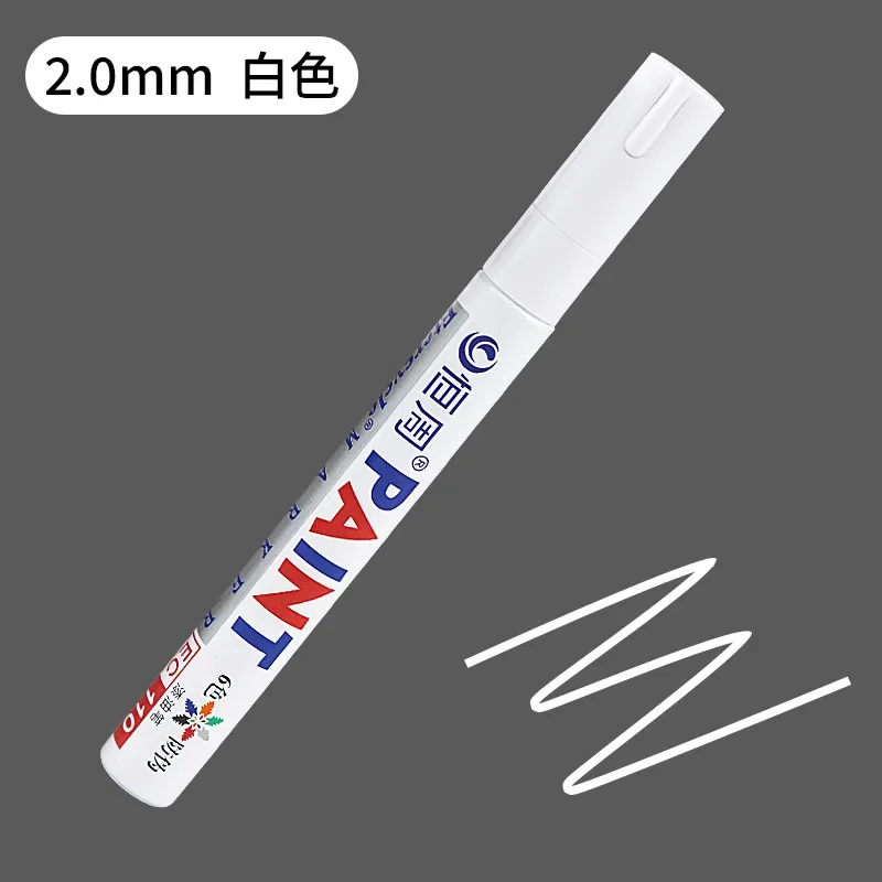 Colors White Waterproof Rubber Permanent Paint Marker Pens for Drawing Car Tire Tread Eco-Friendly Tire Painting Highlighter: Light Grey