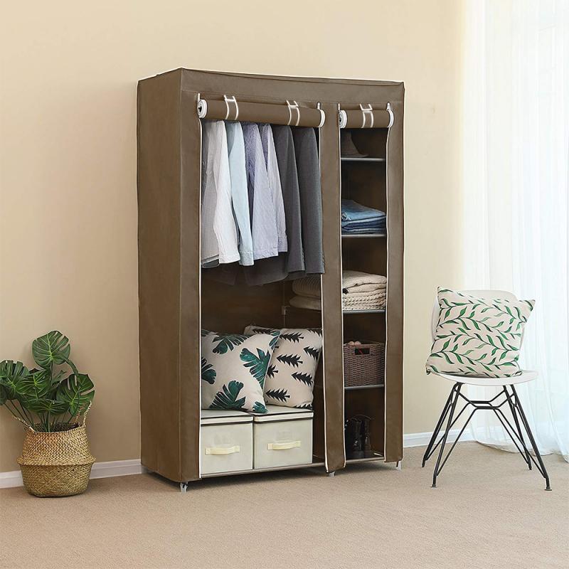 Schlafzimmer Möbel vlies Kleiderschrank Schlafzimmer Tuch Klapp Schränke Schrank Staubdicht Schrank Lagerung DIY Heimat Möbel HWC