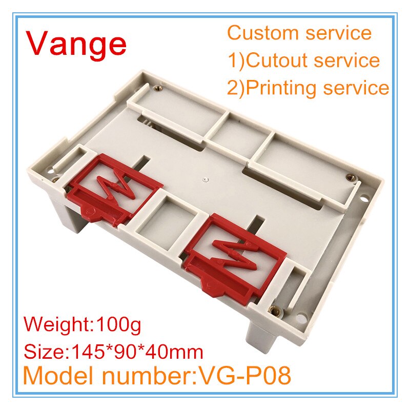 5pcs/lot din rail electronic module housing 145*90*40mm ABS plastic chassis extrusion cases diy enclosure for apparatus