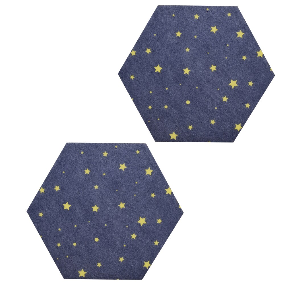 Tablero de fieltro hexagonal de 2 piezas, tablón de anuncios de pared artesanal, autoadhesivo, tablero de mensajes: Default Title