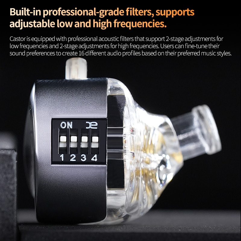 KZ Castor in Ear słuchawki HiFi 2DD dynamiczne wysokiej klasy regulowane słuchawki Monitor słuchawki słuchawki douszne z redukcją szumów zestawy słuchawkowe basowe PR2 ZAR