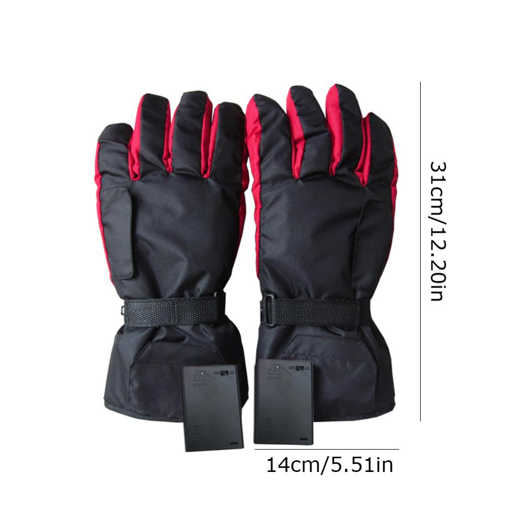 Battery-Type Heated Gloves Carbon Fiber Heating Gloves Battery Electric Skiing Motorcycle Heated Gloves Winter gant chauffant