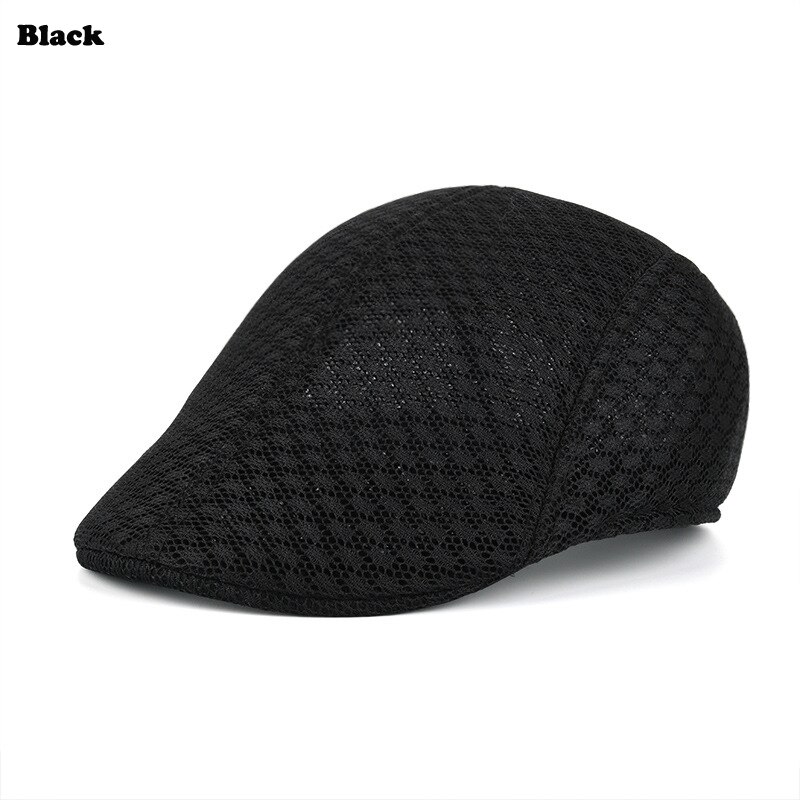 Outdoor Golf Beret Cap Flat Cap Casual British Style Peaked Cap Golf Hat Breathable Mesh Running Tourist Golf Hat For Men Women