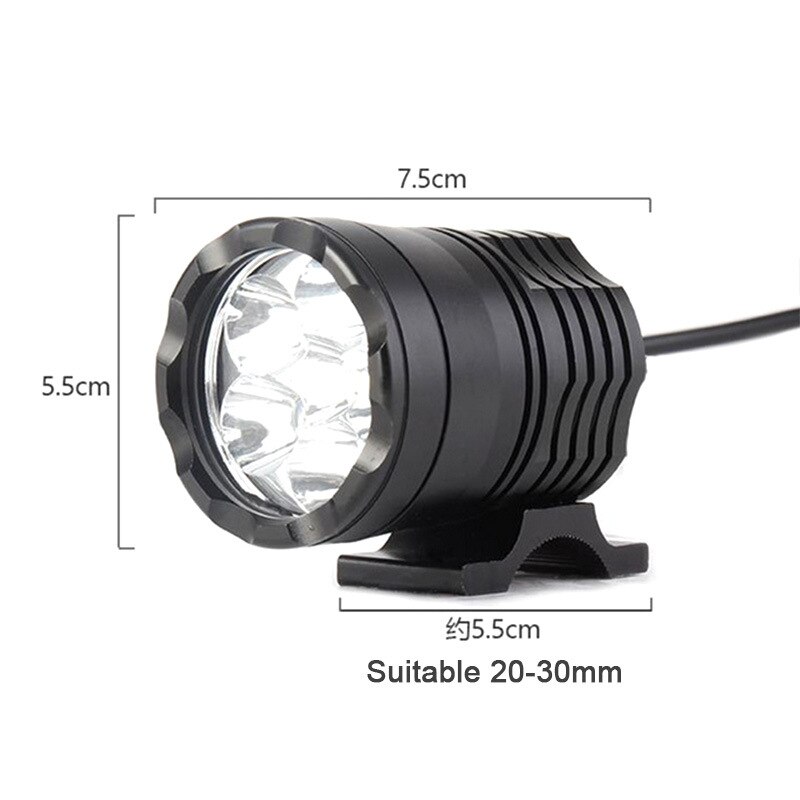 LED moto bateau Spot conduite phare 80W 6000LM 6500K T6 moto brouillard phare avec interrupteur 4 pièces/2 pièces/1 pièces