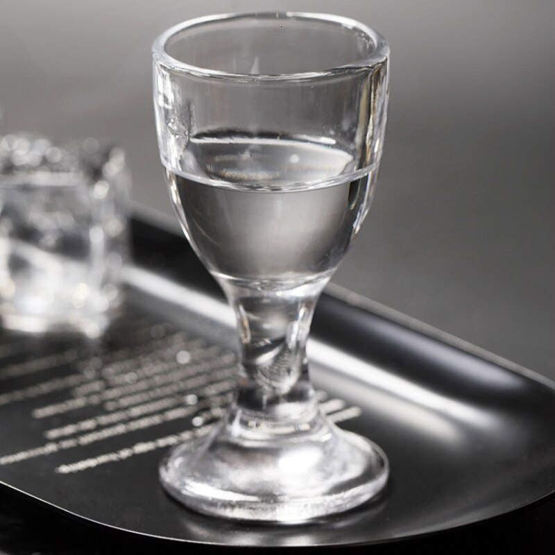 6Pcs Borrelglas Sterke Drank Bullet Cup Transparante Kleine Capaciteit Loodvrij Glas Drank Witte Wijn Goblet Bar Restaurant Huishoudelijke