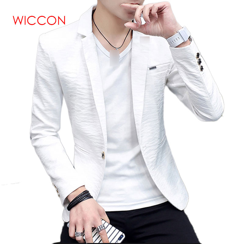 Blazer informal de color liso para hombre, con personalidad salvaje, fino y sólido, para primavera y verano