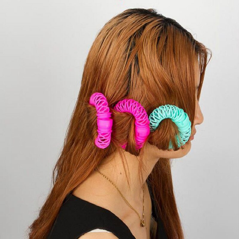 6 uds/8 Uds Magic Hair Bendy rizador espiral rizos rodillo Donuts Curl Herramienta de Peinado accesorios para el cabello
