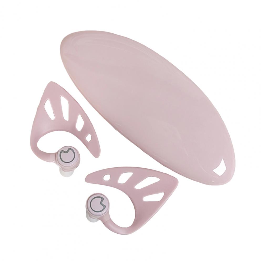 Elf Ear Appearance Headphones Stereo Sound Noise Reduction Bluetooth-compatible Wireless Elf in-Ear Earbuds with Charging Case: Pink