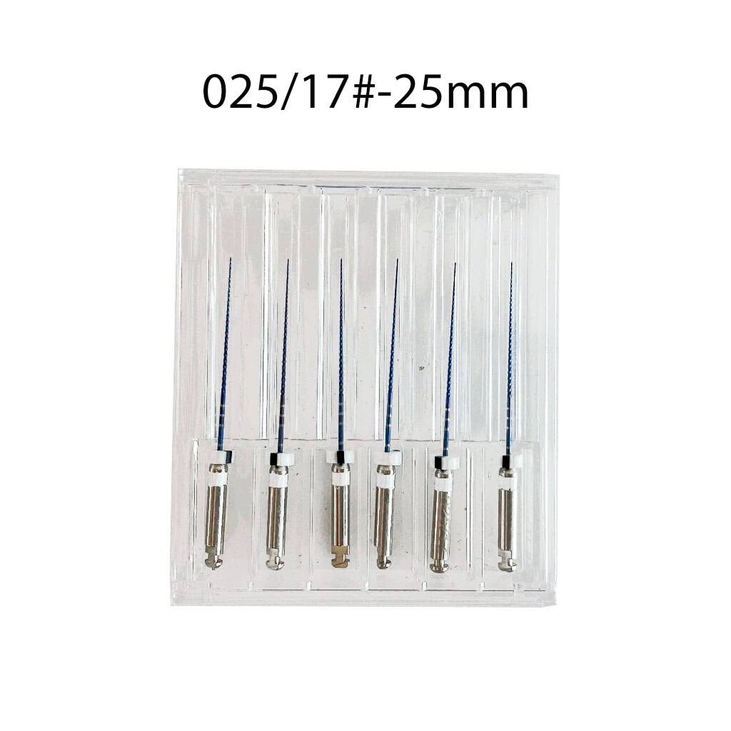 6 sztuk/paczka Dental endodontyczne ścieżka pliki elastyczne NiTi kanał Root wybielanie zębów autoklaw Endo stomatologia terapia 21/25m