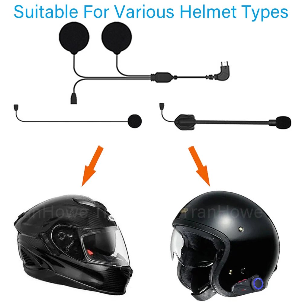 Micrófono de auriculares 2 en 1 para casco de motocicleta, intercomunicador de cara completa, accesorios para Maxto M2, M3, M3S, M2C