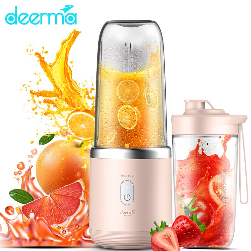 Xiaomi Deerma Portable Juicer Blender 400mL Lemon Squeezer Extractor Rechargeable Veggie Bullet Blender Ice Kettle for Outdoor: Default Title