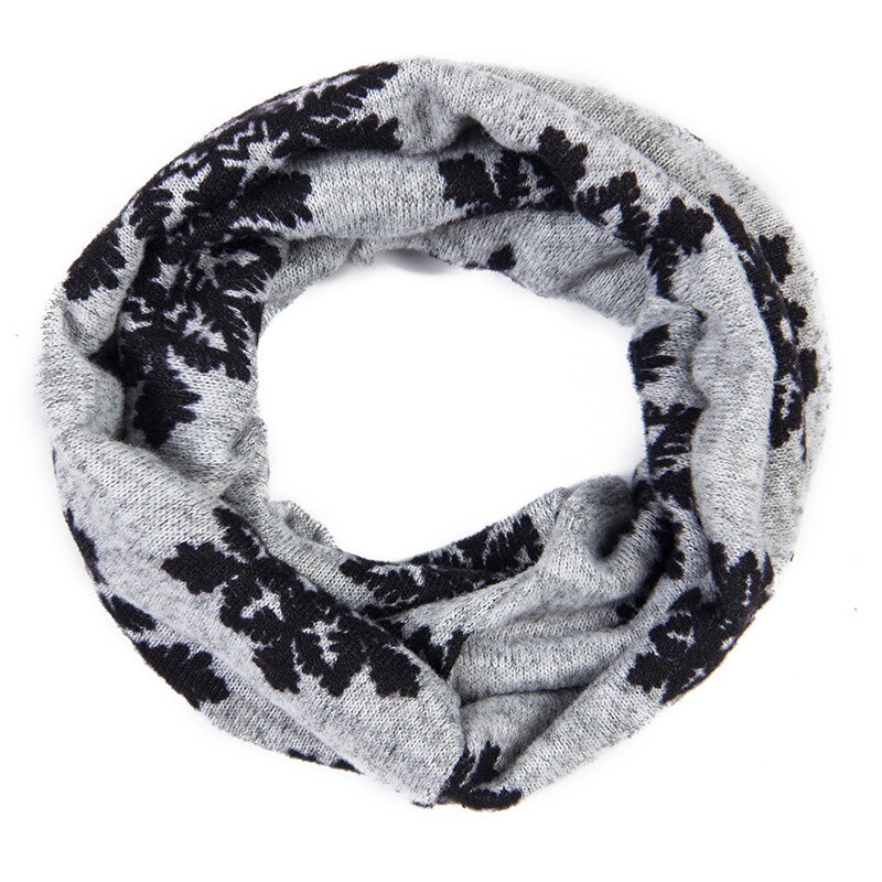 Cache-nez flocon de neige pour enfants, foulard d'hiver , pour bébés garçons et filles, foulard rond, bavoir infini, de noël