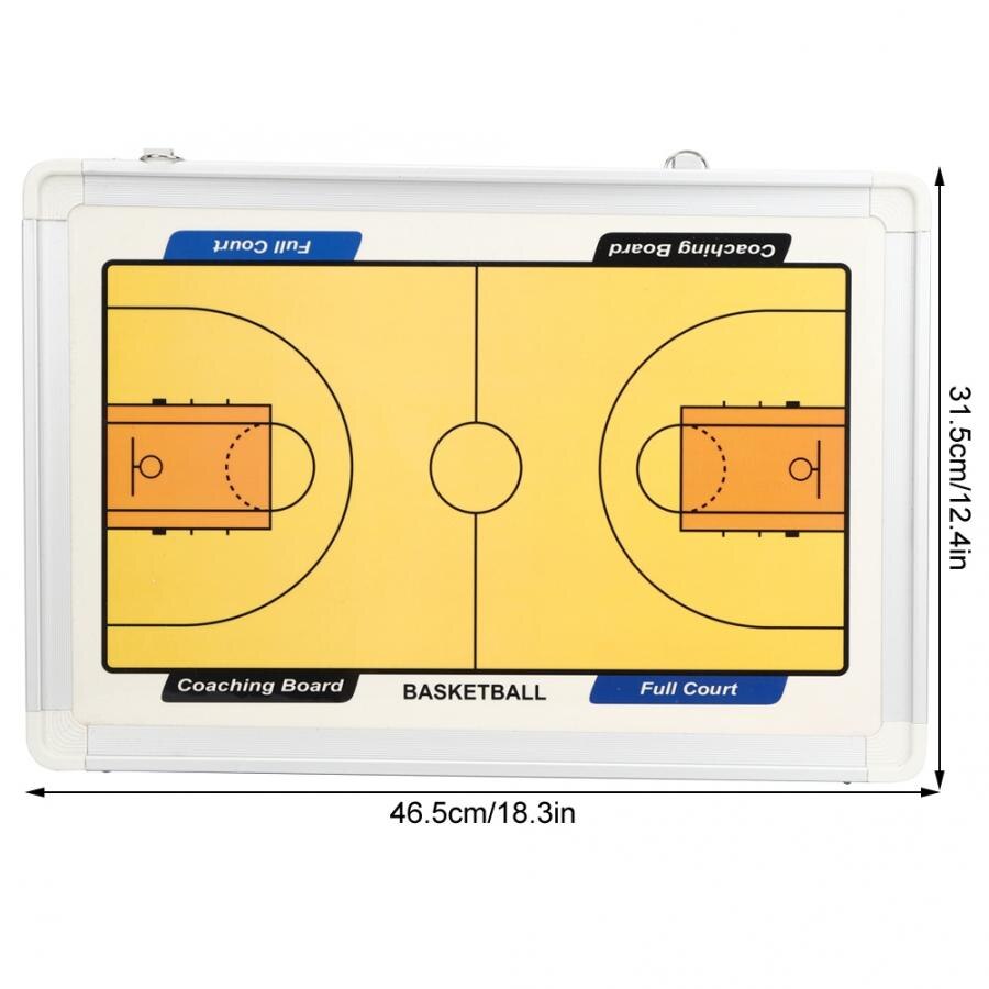 Basketball Tactic Board Aluminium Alloy Frame Magnetic Basketball Board Durable Board with Pen Basketball Accessory