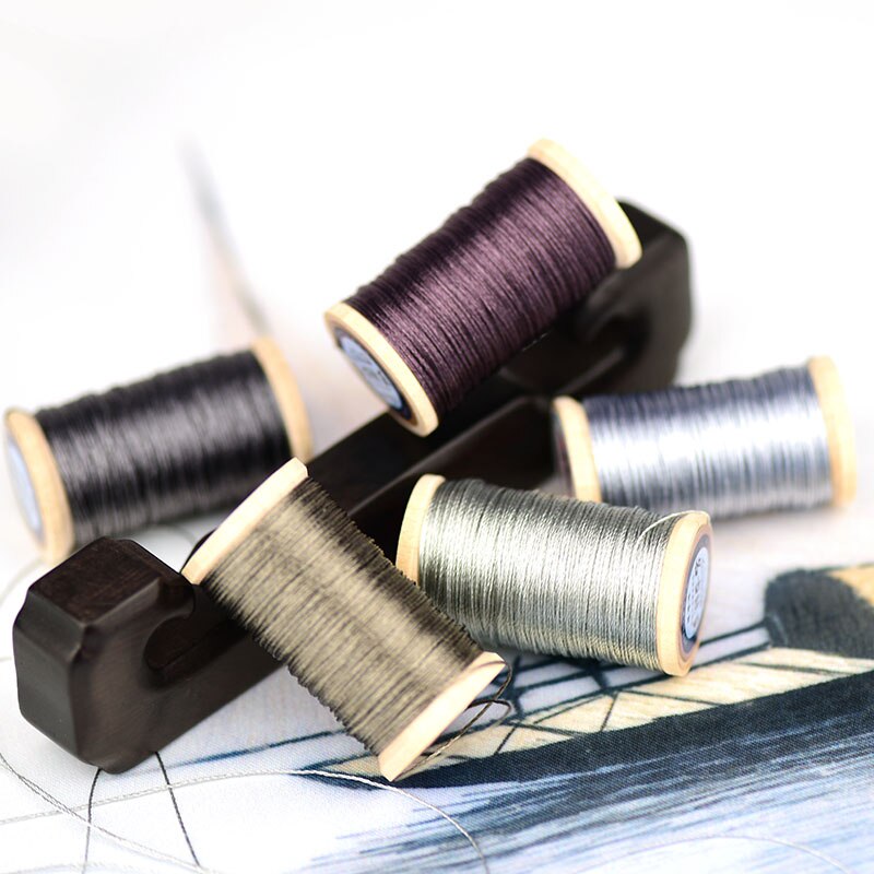 Roll Van 0.3Mm Polyamide Fiber Lijn Hand Geweven Borduurgaren Kwasten Lijn 50M Hoge Sterkte 3 Strengen draad Grijs