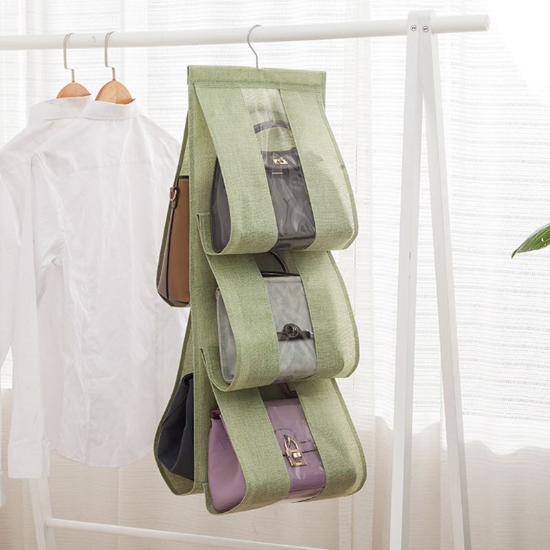 transparent Lagerung Taschen Kleinigkeiten Anti Staub Beutel Aufhänger Tür Zauberstab Zauberstab Klar vielfältig Schuh Tasche Hängen Handtasche Organizer: Grün
