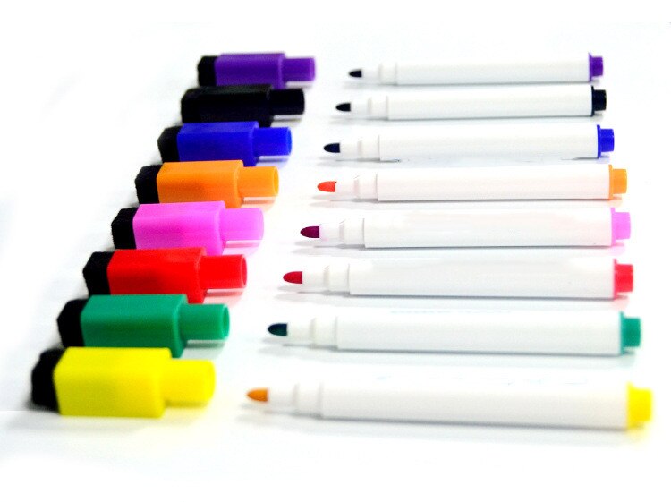 8Pcs Magnetische Whiteboard Pen Tekening En Opname Magneet Uitwisbare Droog White Board Markers Voor Kantoor Schoolbenodigdheden