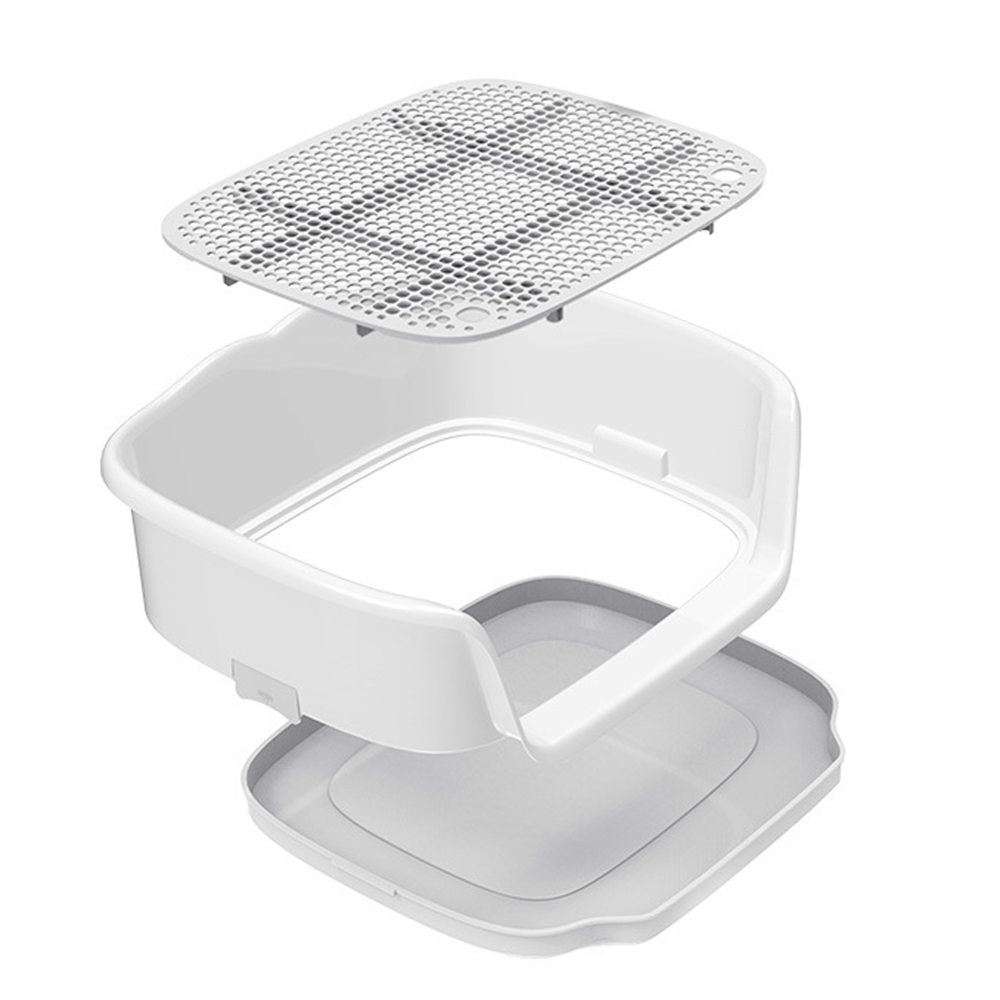 Orinal portátil de celosía para perros de compañía, cajas de arena para gatos, bandeja de arena para cachorros, inodoro de entrenamiento, suministro de limpieza para mascotas