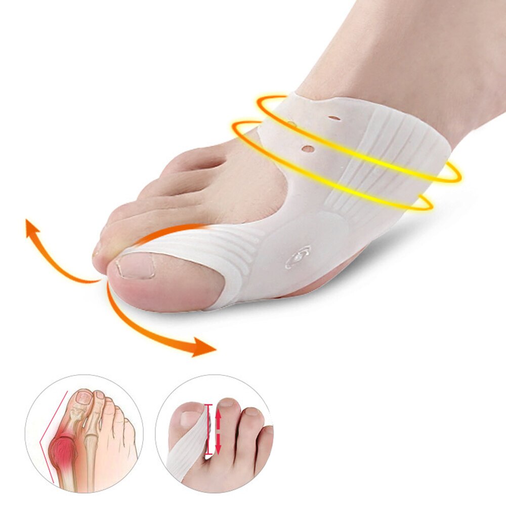 Separador de dedos de los pies, plantillas de silicona para aliviar el dolor, superpuestas, Protector de pies, órtesis, 2 uds.