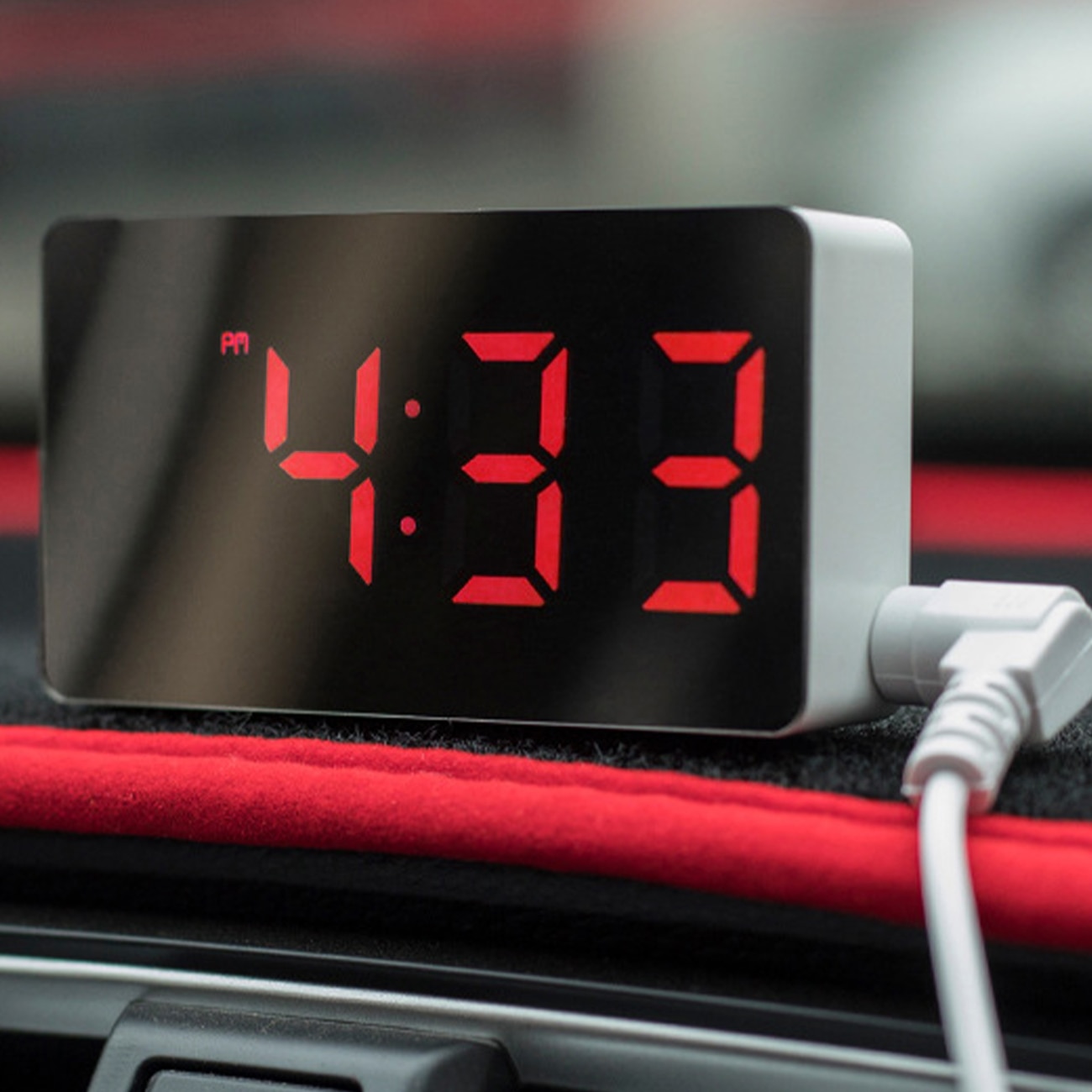 LED Multifunctional Mirror Clock Digital Alarm Snooze Display Time Night LCD Light Table Desktop USB 5v/No Battery Home Decor