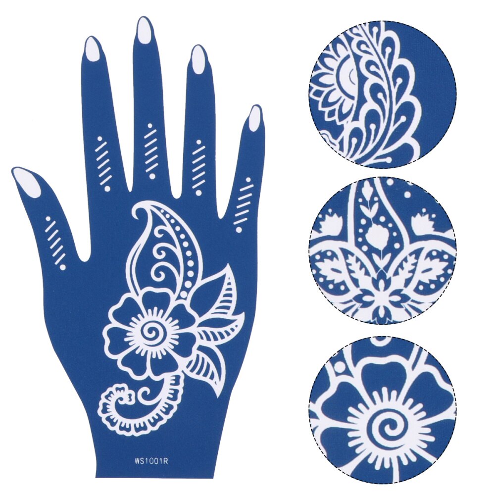6Pcs Tatoeages Stencils Hollow Tattoos Tijdelijke Decoratieve Template Stencils Stickers Voor Gezicht