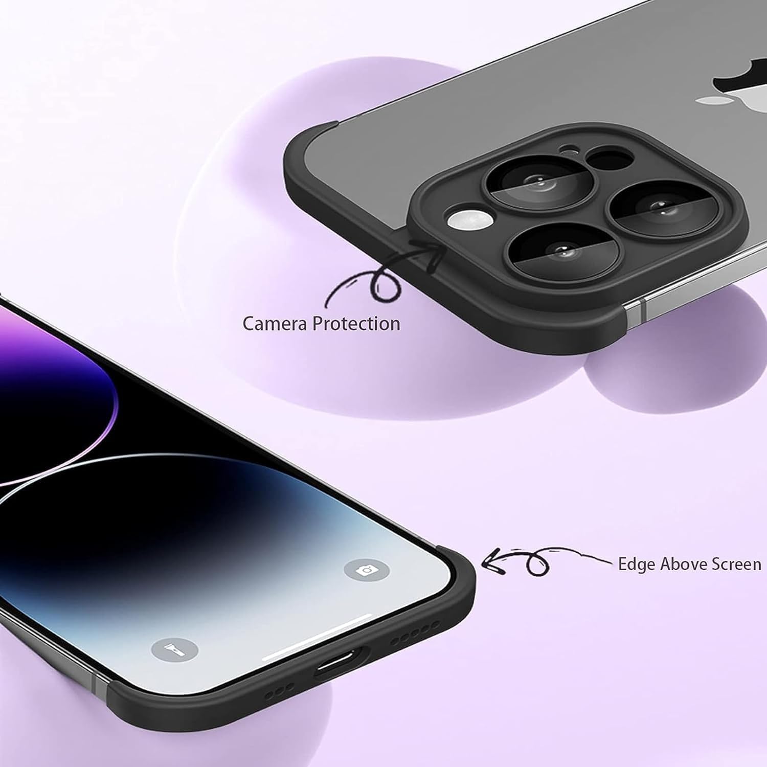Bumper Case Camera Lens Protector For iPhone 17 Air 16 15 Pro Max 14 Plus 13 15Pro 14Pro 17Pro 16pro Frameless Cover Accessories