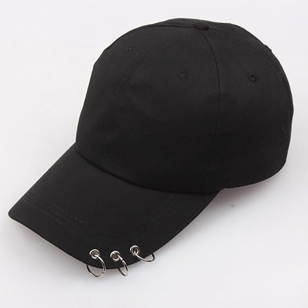 Gorra de béisbol de Tres anillos Pin, gorra de béisbol Unisex informal ajustable, gorra de béisbol en color blanco y rosa, novedad de
