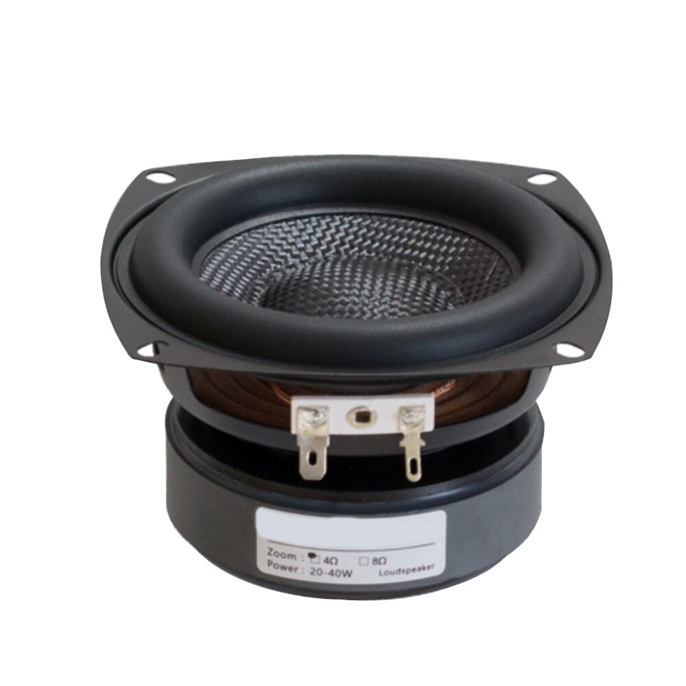 4 Inch Subwoofer Speaker Unit HIFI 4 8 Ohm Fiberglass Woven Basin Low Frequency Bass Loudspeaker Magnetic Speakers For Home: Square 4 ohm speaker