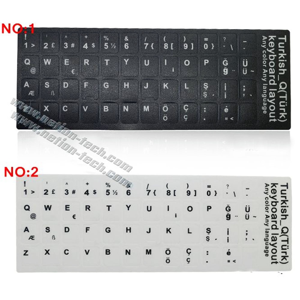 ! Turkish keypad label sticker, Eco-environment Plastic Turkish keyboard stickers for Laptop/computer