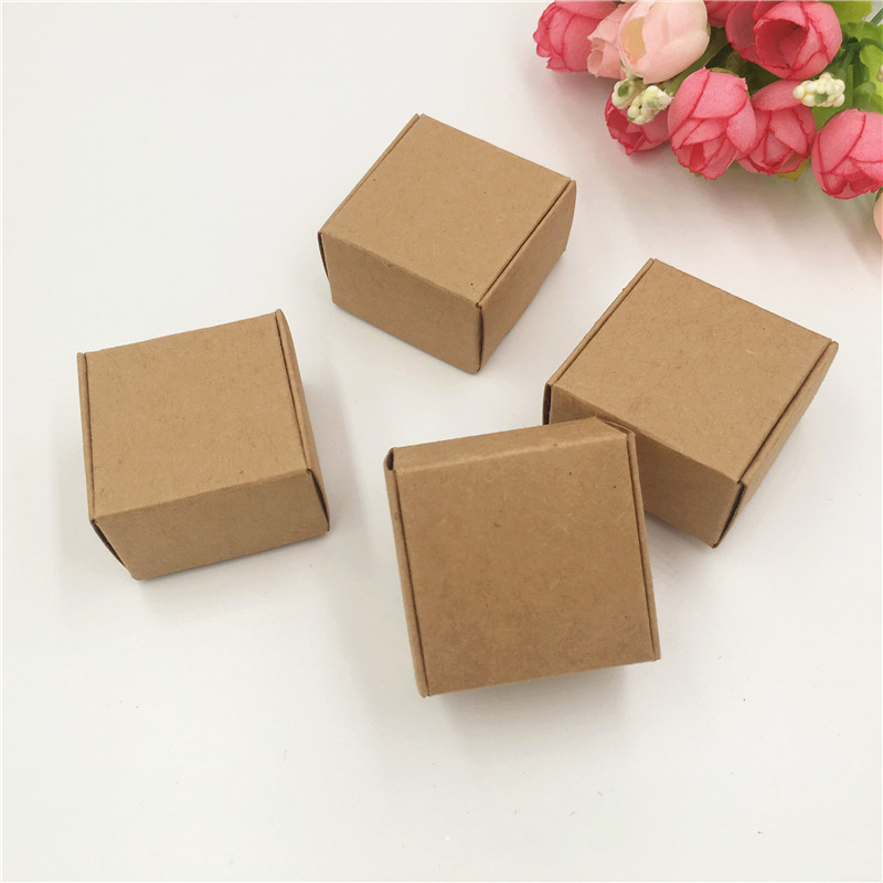 5pcs/lot Vintage Kraft Paper Box Cardboard Handmade Soap Box white Craft Paper Box black Packaging Jewelry Box