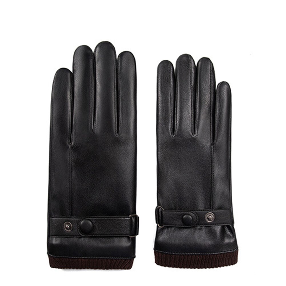 Mittens Keep Warm Anti Slip PU Leather Windproof Skiing Gloves Cold Weather Winter Cycling Outdoor Riding Thermal