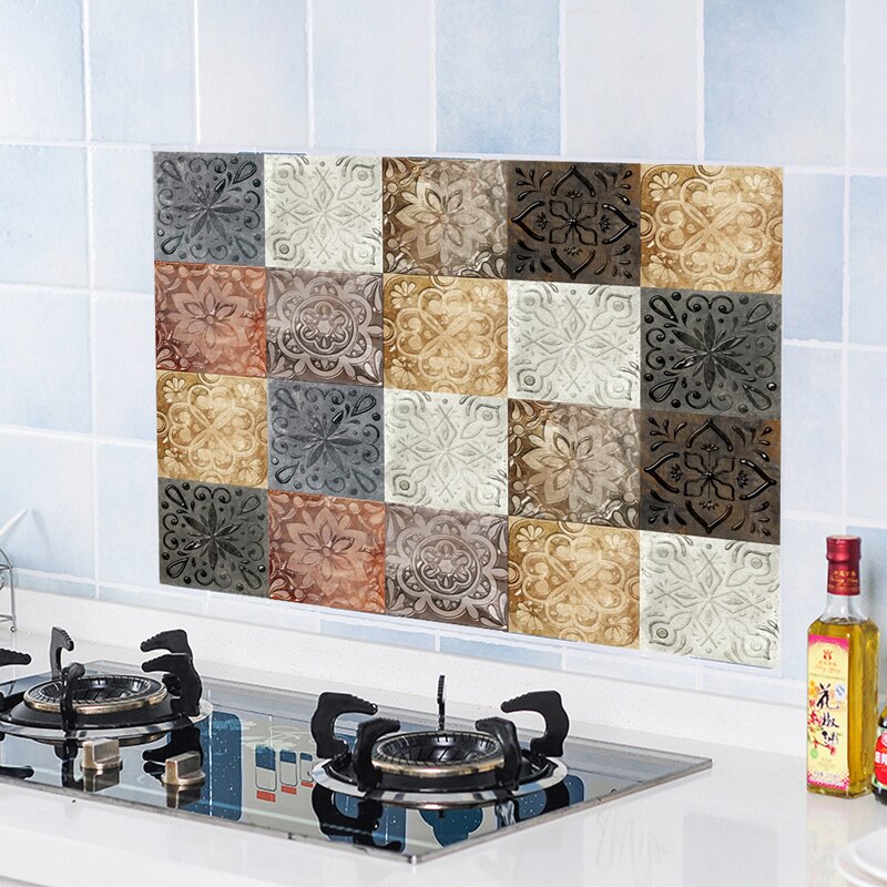 Tegel Sticker Keuken Zelfklevende 3D Behang Muurschilderingen Waterdicht Stickers Voor Woonkamer Badkamer Home Decor 10/15/20/30Cm