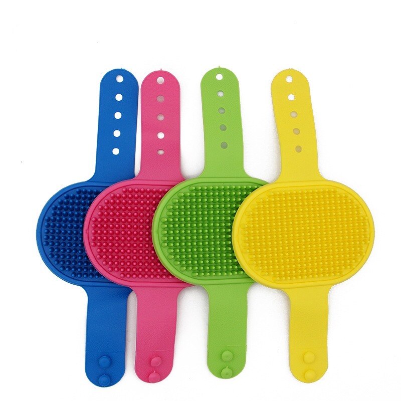 Escova-cepillo ajustable para mascotas, accesorio de baño para perros