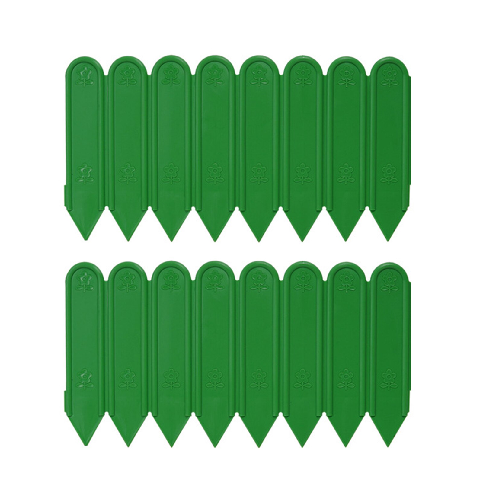 2pcs Plastic Fence Picket Fence Miniature Home Garden Barrier Gate Mini Border Grass Lawn Edge Fence Ornaments: Green