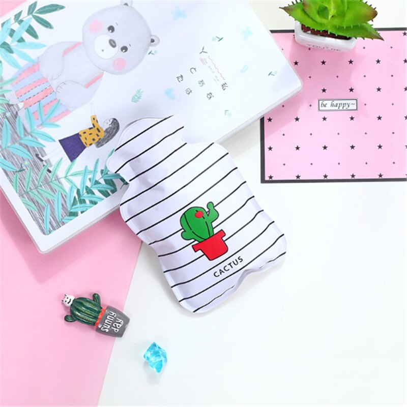 Winter Warm Injection Water Bottle Cute Cartoon Hand Warmer Water Bottle Student Dormitory Warm Baby Wärmflasche: small cactus