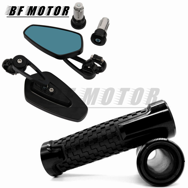 Acessórios para motocicletas, espelho retrovisor para guidão, para z250 z300 z400 z650 z750 z800 z900 z1000 zx6r 10r z650rs 1000 r/sx: Prateado