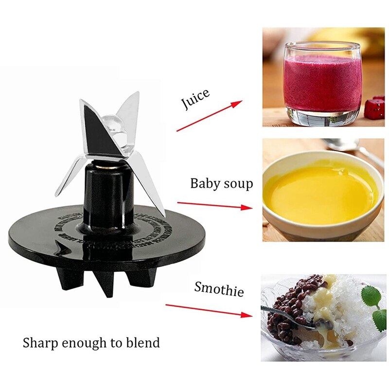 Blender Blade Compatible for Cuisinart Blender Replacement Parts for CBT-500, SB5600, CB600, with 2 Sealing Gaskets