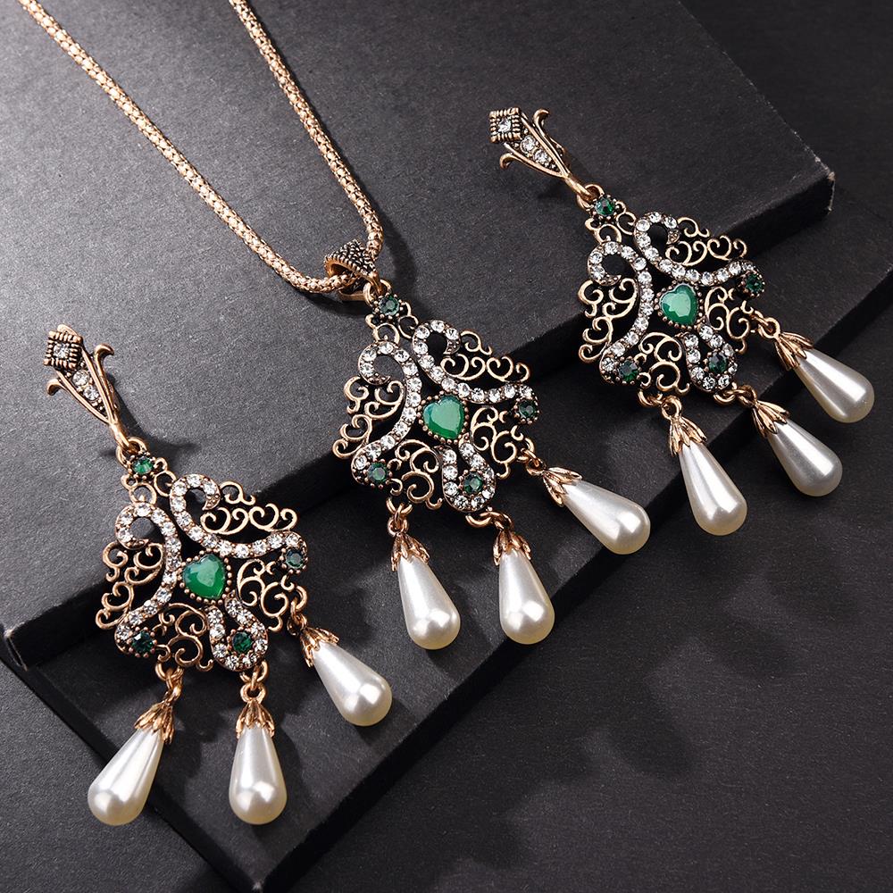 Luxury Tassel Necklace Earrings Women&#39;s Wedding Jewelry Set Mother&#39;s Day