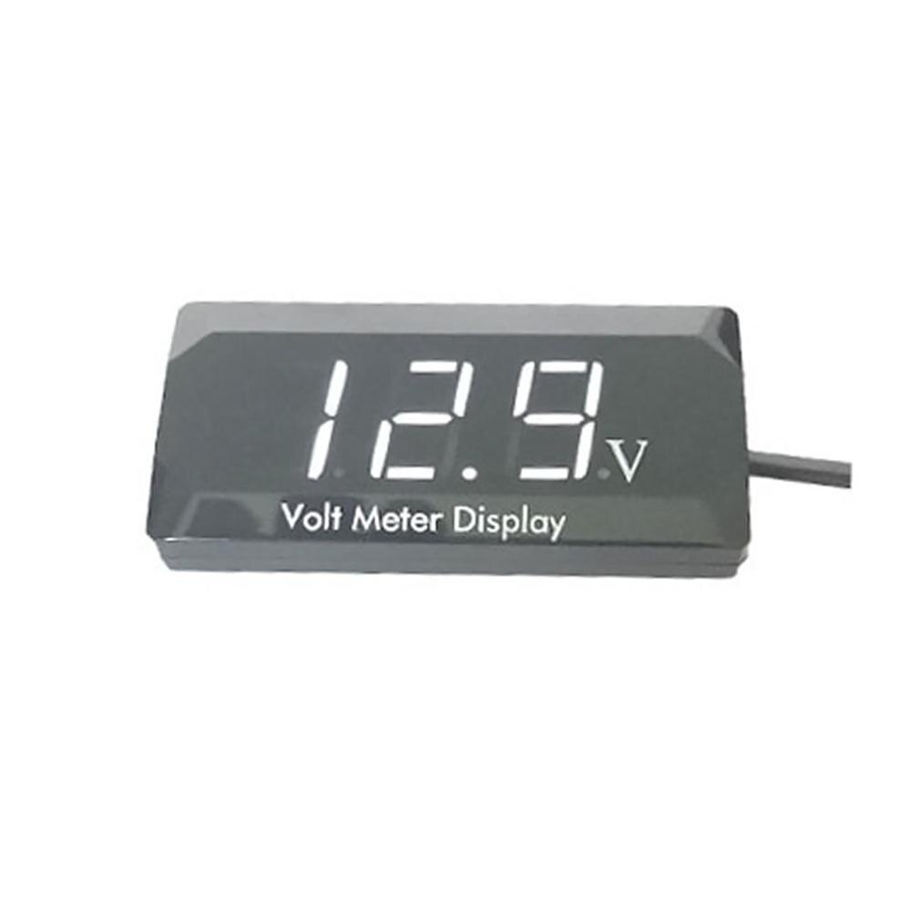 Auto Digitale Display Voltmeter 12V Voltmeter Universele Gemodificeerde Digitale Voltmeter Auto Accessoires Duurzaam: WHITE