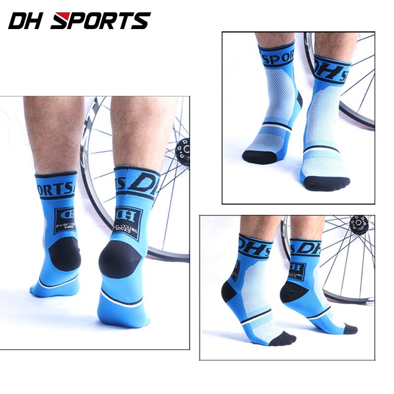 DH SPORTS Best Cycling Socks Men Indoor Mountain Sock Bike Bicycle Equipment Womens Clubs Sky Road Basketball Running Tourism: Sky Blue / EU 39-45