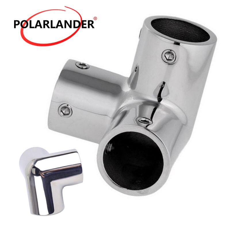 25mm Pipe Boat Hand Marine Hardware Rail Fittings Silver 1"/25mm Tubing 316 Stainless Steel 90 Degree 3 Way Corner Elbow
