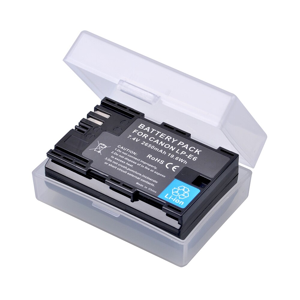 Durapro 2x 2000 mah lp -e6 lp-e6n lp  e6 kamera li-ion batteri + lcd snabbladdare för canon eos 5ds r 5d mark  ii 5d 6d 7d 80d