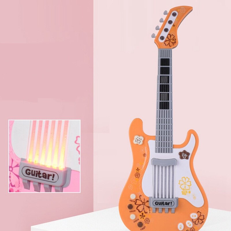 Bambini Chitarra per le Ragazze Dei Ragazzi, I Bambini Del Giocattolo Della Chitarra, Arancione Chitarra Strumenti Musicali Regalo Di Compleanno Favore di Partito per I Bambini
