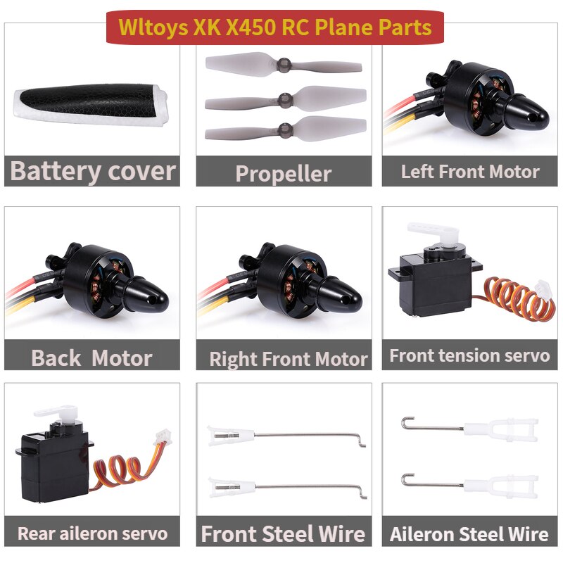 WLtoys XK X450 RC Aereo Elicottero Pezzi di Ricambio Set di Aeromobili Ad Ala Fissa Coperchio del Vano Batteria Copertura Della Cassa Della Batteria