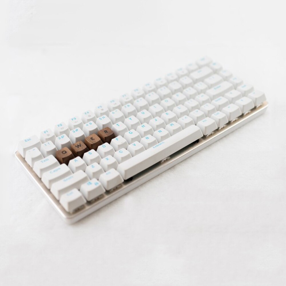 Black Walnut Solid Wooden Backlit Keycaps For Cherry Mx Switch Mechanical Keyboard OEM QWER WASD ASDF Arrow Wood Resin Key Caps