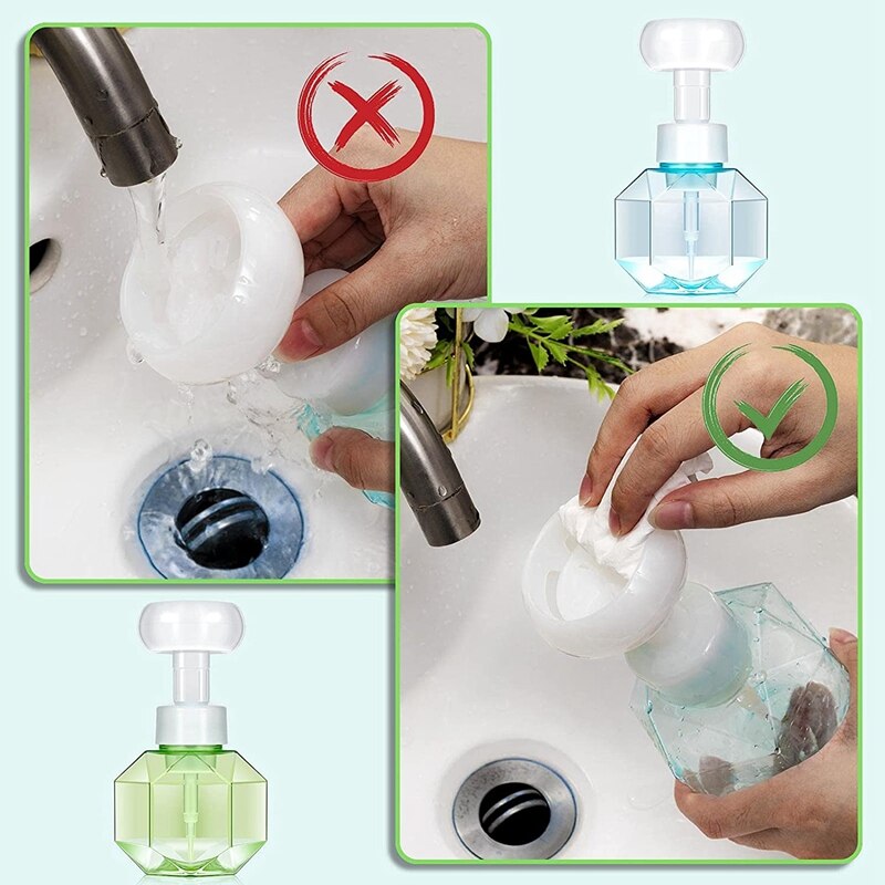 Practical Flower Shaped Foaming Soap Dispenser With Flower Shape Bubble Foaming Dispenser Refillable Foam Dispenser Bottle