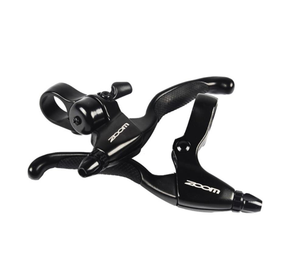 Zoom Rem V-Brake Schijfremmen Hendel Met Bel 22Mm V Brake Aluminium Mountainbike Fiets Rem handvat Crank Ring: 1 pair Bell