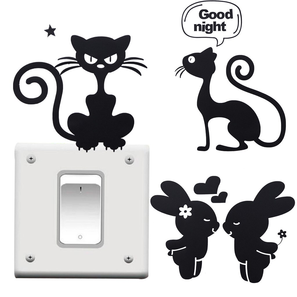 10pcs Room Window Wall Decorating Switch Vinyl Decal Sticker Decor Cartoon Adesivo De Parede