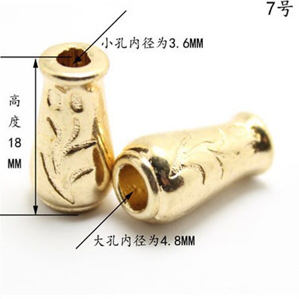 Boucle de suspension en métal de , corde à porter, cordon décoratif, verrouillage du point d'extrémité du cordon, accessoires pour vêtements de bricolage multi-styles, 100 pièces: Cuivre