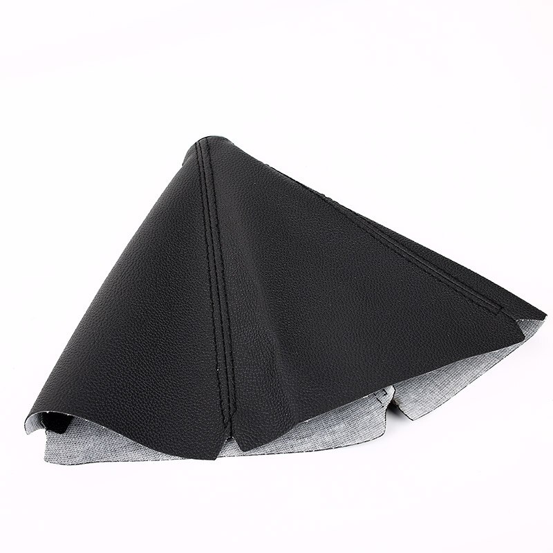 PVC Universal Leather Gear Shift Knob Boot Manual Car Gear Shift Cover: Leather-Black Line