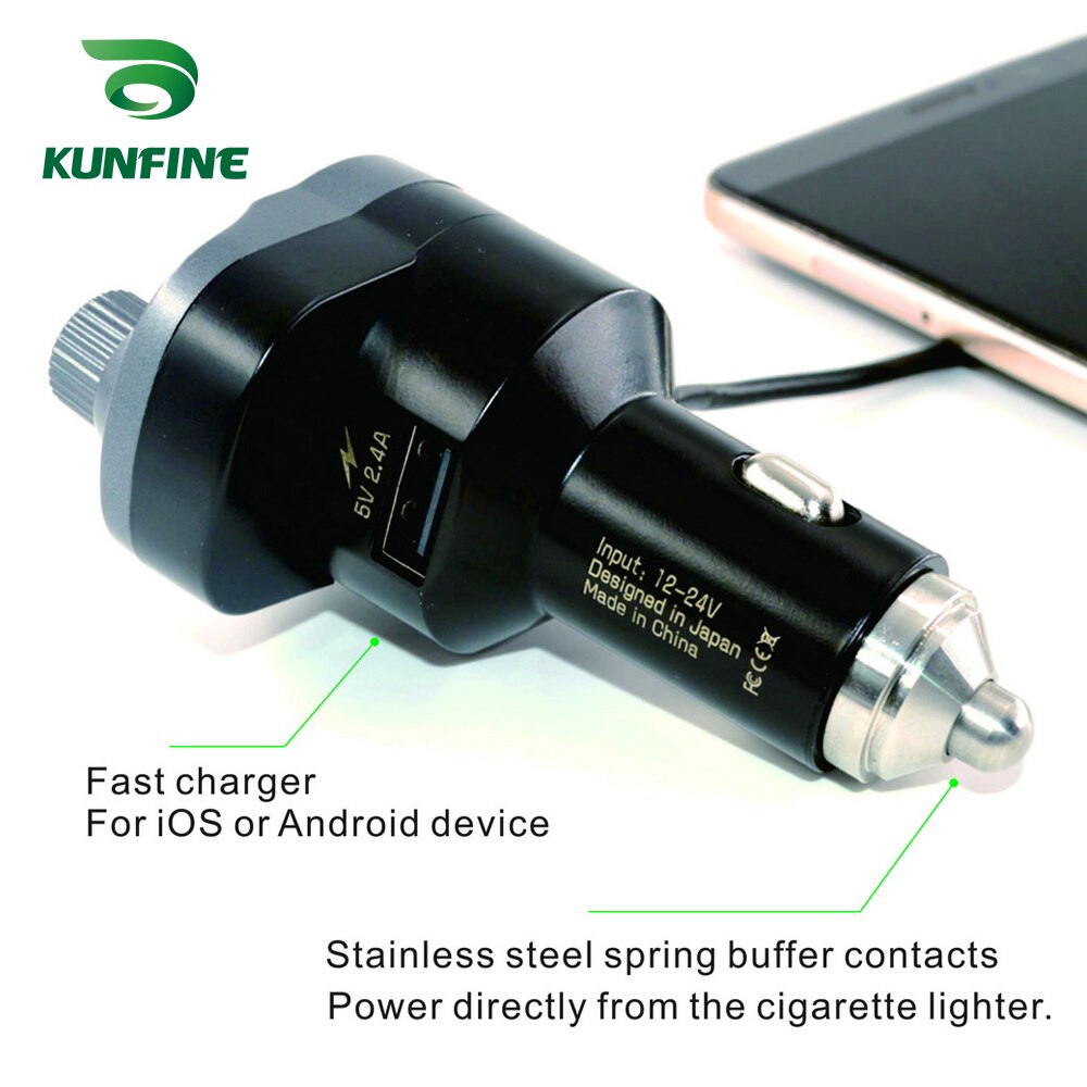 Universal car DAB radio DAB+ Receiver BT music Wireless player with FM Transmitter Receive phone calling phone Charger